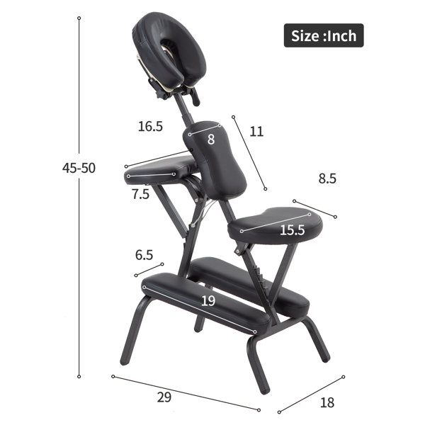 BestMassage Portable Folding Height Adjustable Power Reclining Massage